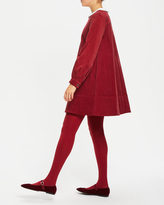 Caroline Dress in Red Cord