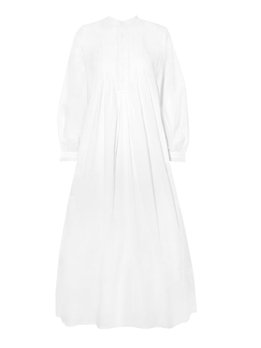 Nightdress in white cotton cambric