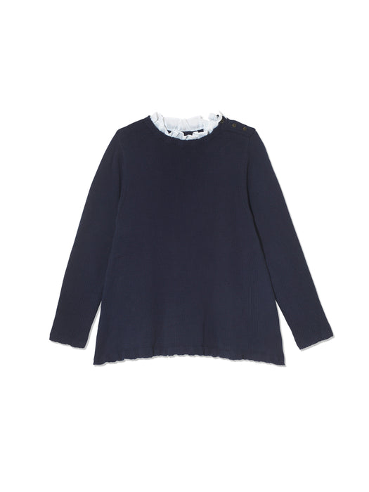 Crystal Sweater in Navy Organic Cotton