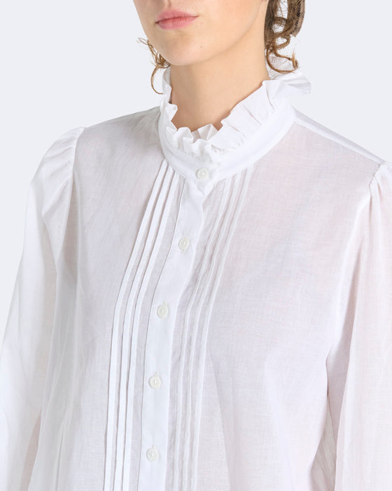 Frilly Shirt in Cotton Voile