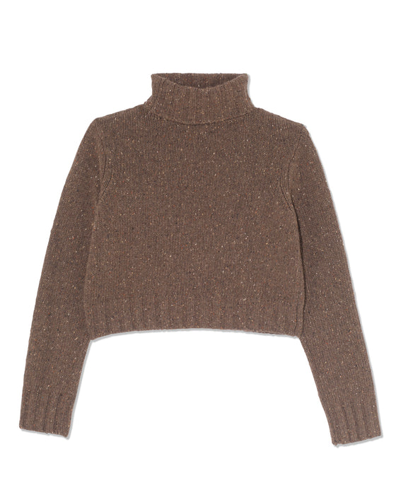 Fergus Sweater in Dark Brown Wool