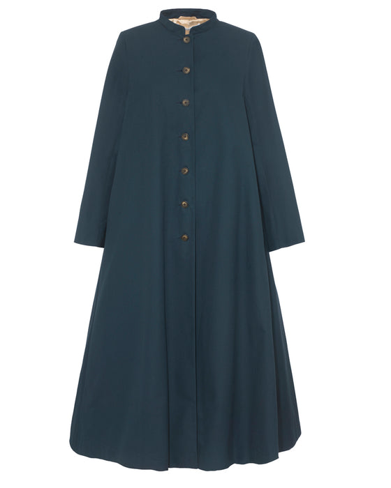 Gertrude Coat in Navy Cotton