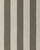 Three Inch Stripe Charcoal on Natural Linen