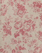 Paris Rose Raspberry on Natural Linen