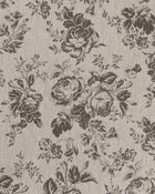 Paris Rose Charcoal on Natural Linen