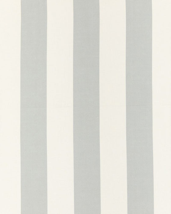Three Inch Stripe French Blue on White Linen