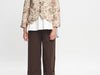 REGAN JACKET IN FLORAL VISCOSE COTTON - TOBY TROUSES IN BROWN TWILL