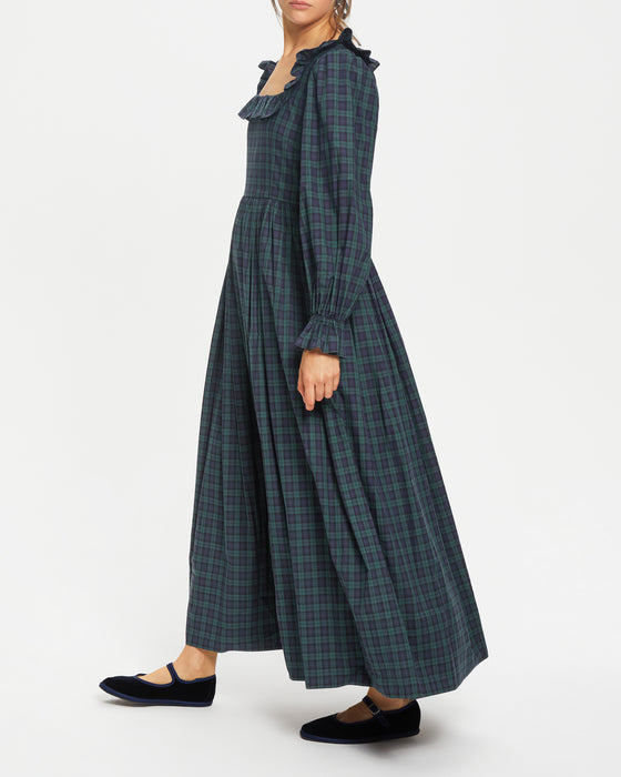 Alexa Dress in Blackwatch Tartan Voile