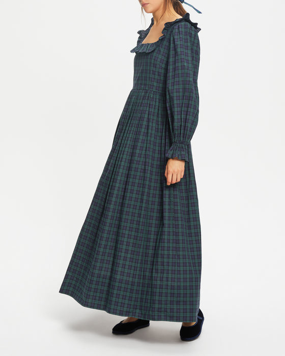 Alexa Dress in Blackwatch Tartan Voile