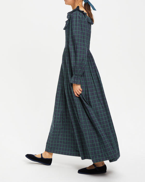 Alexa Dress in Blackwatch Tartan Voile