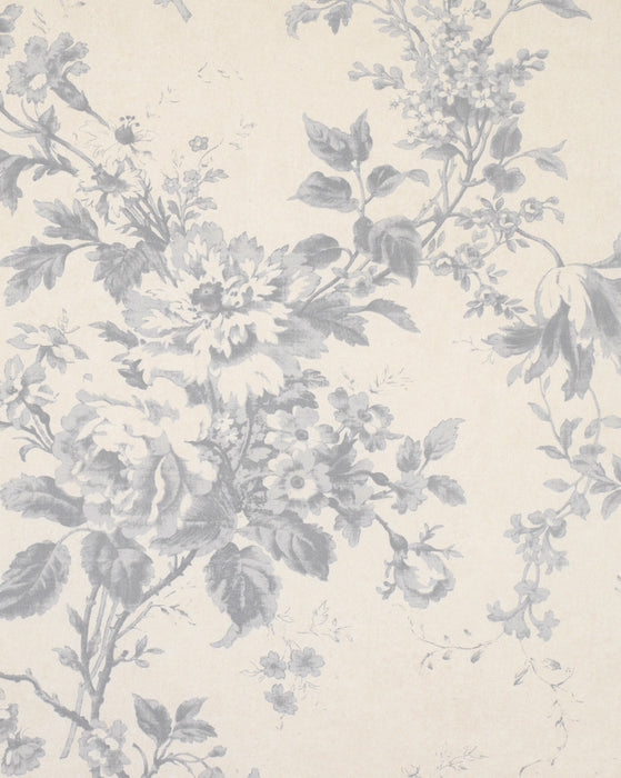 Alderney French Blue on Natural Wallpaper
