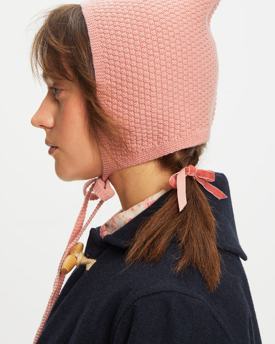 Belle Bonnet in Pink Cashmere