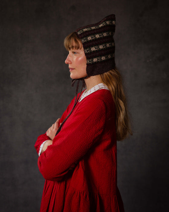 Belle Bonnet in Fair Isle Wool