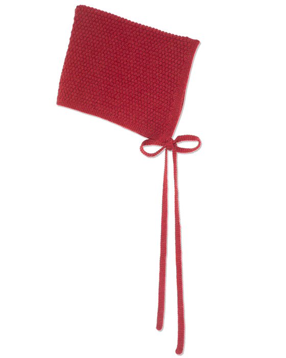 Belle Bonnet in Red Cashmere