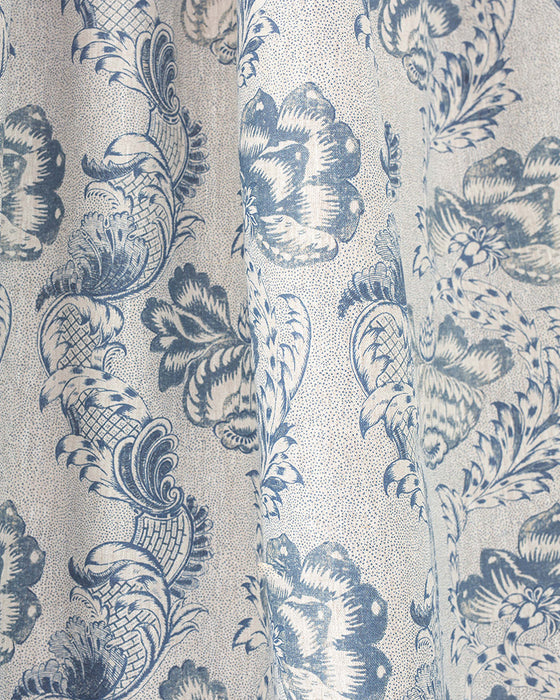 Betsy Navy on Natural Linen