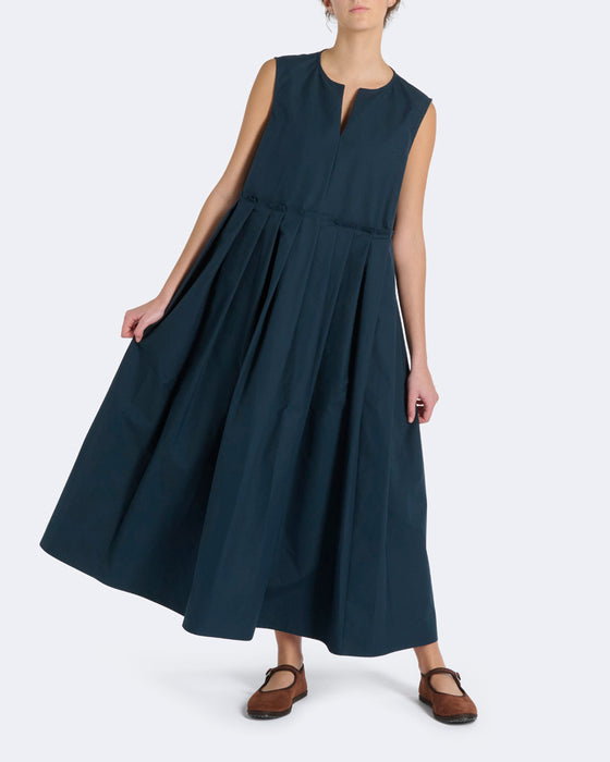 Buttercup Dress in Navy Cotton