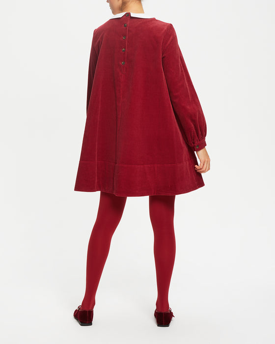 Caroline Dress in Red Cord