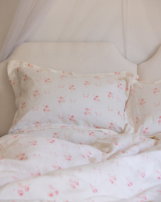 Double Duvet Set in Catherine Rose Pink Cotton