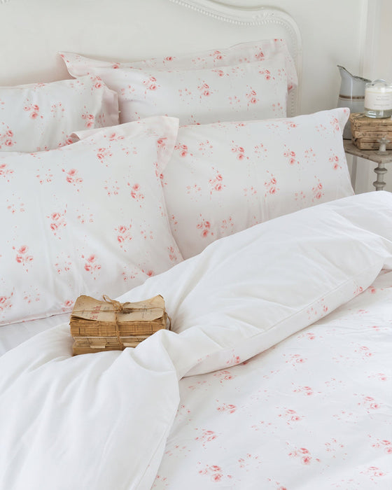 Super King Size Duvet Set in Catherine Rose Pink Cotton