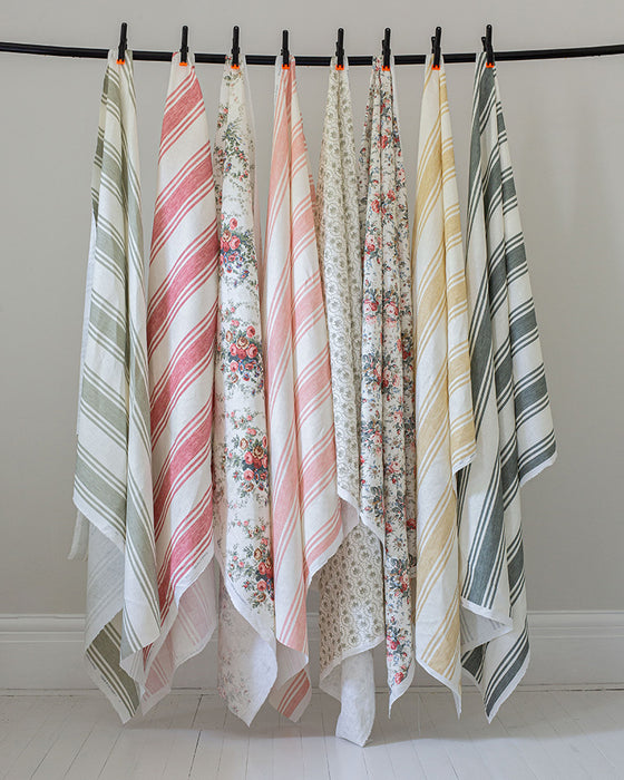 Christina Rose on Ivory White Linen