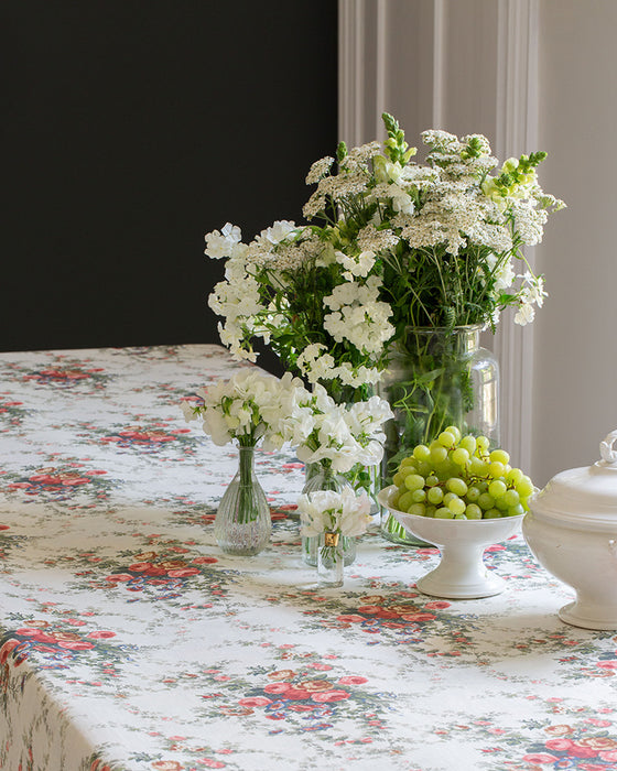 Christina Rose on Ivory White Linen