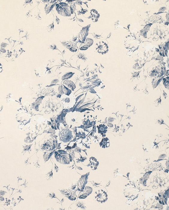Constance Navy on Natural Wallpaper