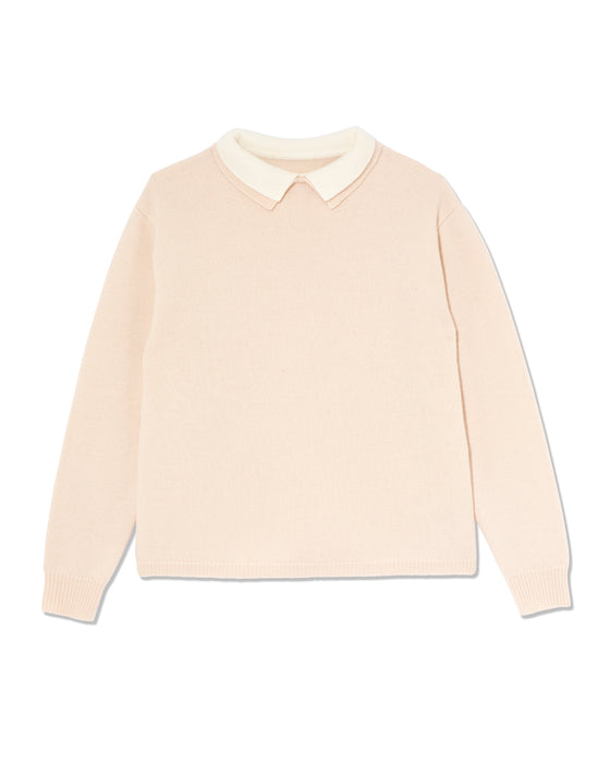 Cornelius Sweater in Pale Pink Wool