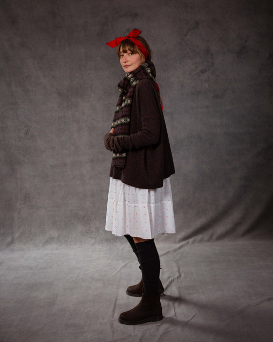 Deborah Sweater in Brown Cashmere Cabbages Roses cabbagesandroses