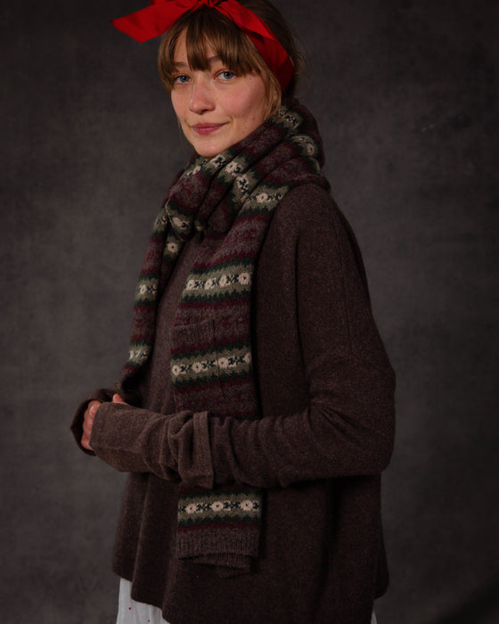 Deborah Sweater in Brown Cashmere Cabbages Roses cabbagesandroses
