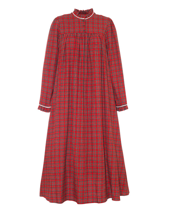 Dilly Dress in Red Tartan Flannel