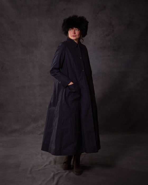 Dolly Coat in Navy Wax Cotton