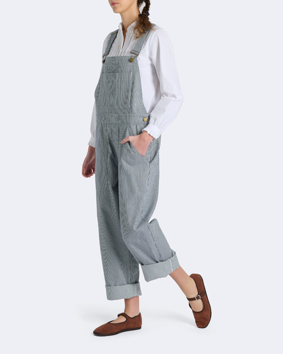 Dungarees in Candy Stripe Blue
