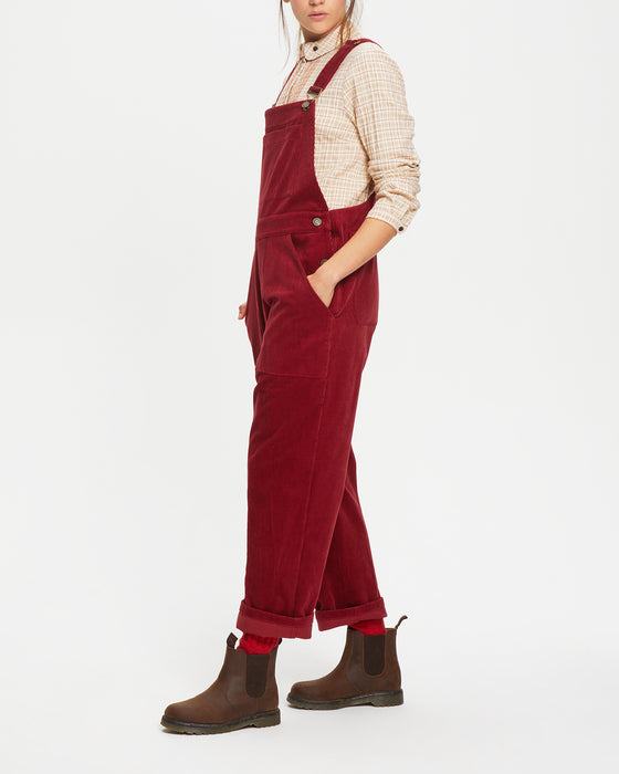 Dungarees in Red Cord