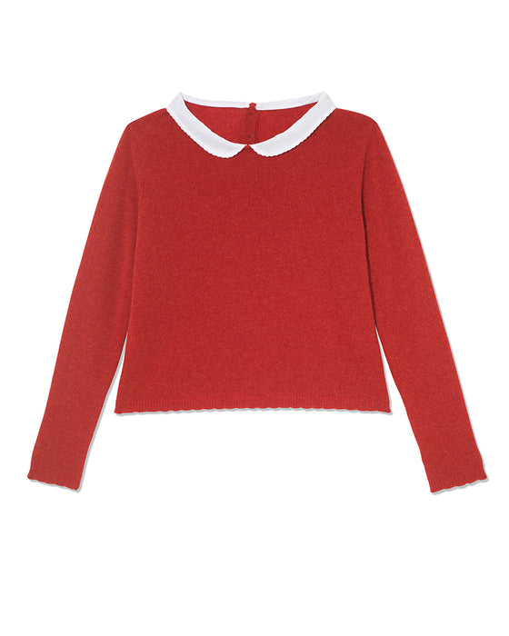 Dolly Sweater in Raspberry Cashmere