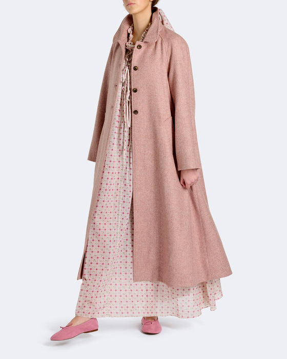 Eco Coat in Pale Pink Wool
