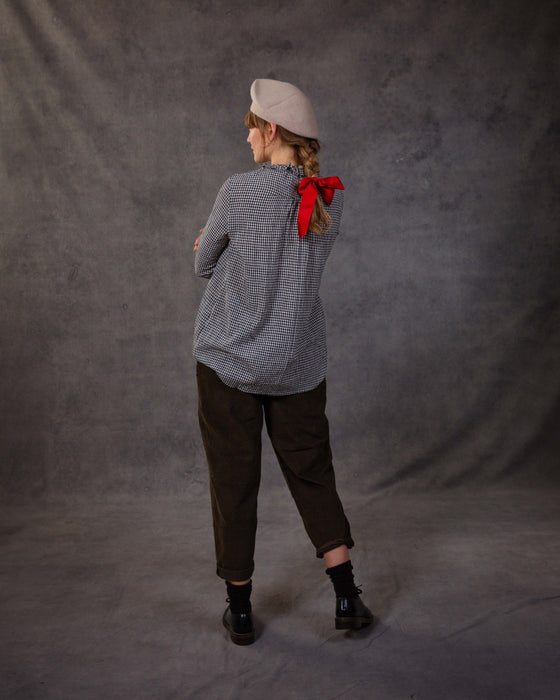 Erica Top in Hand Woven Check