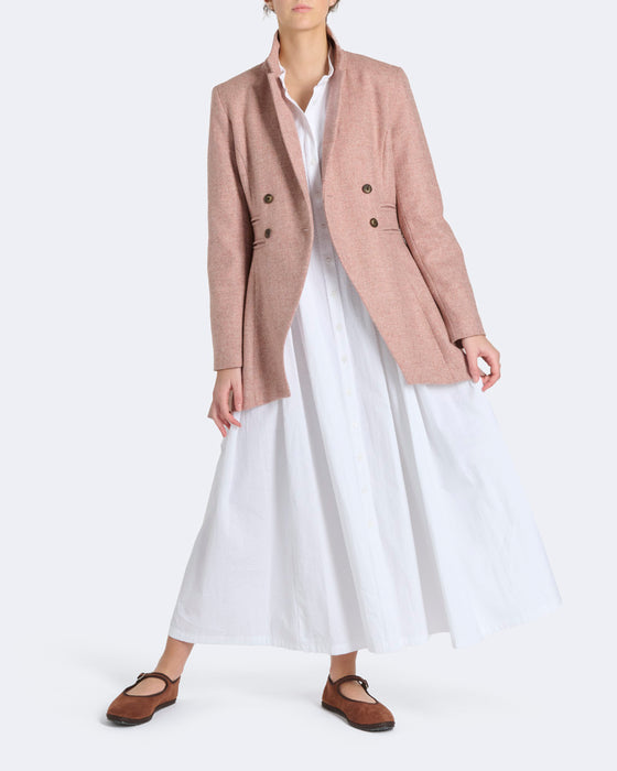 Flossie Frock Jacket in Pale Pink Wool