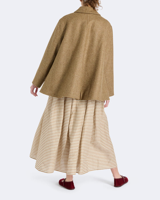 Frances Jacket in Brown Herringbone Wool