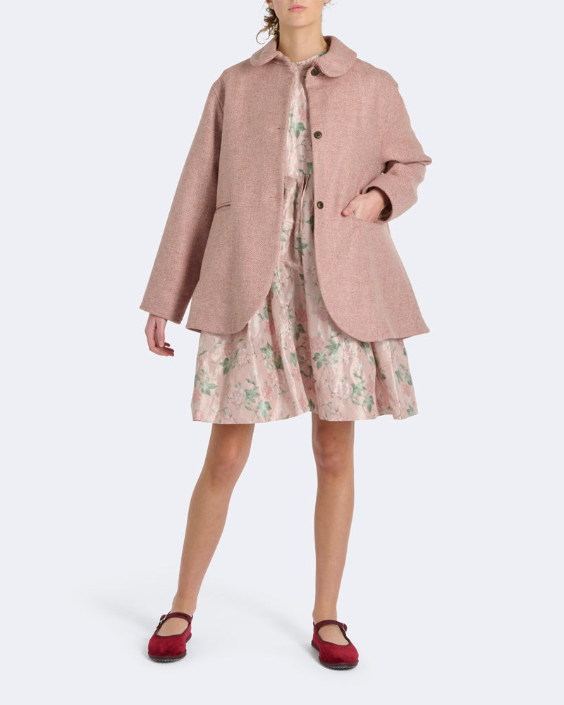 Frances Jacket in Pale Pink Wool8