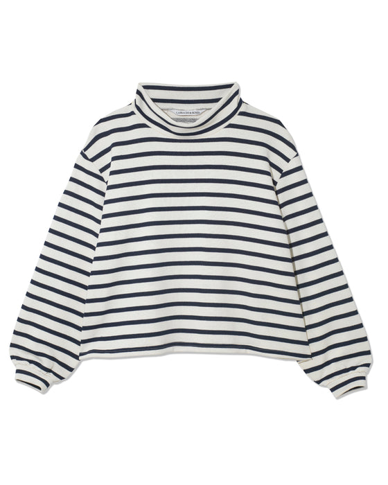 Heather Sweatshirt in Navy Stripe