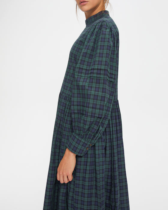 Hermie Dress in Blackwatch Tartan Voile