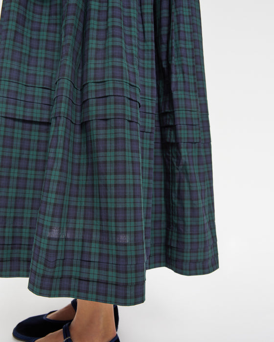 Hermie Dress in Blackwatch Tartan Voile