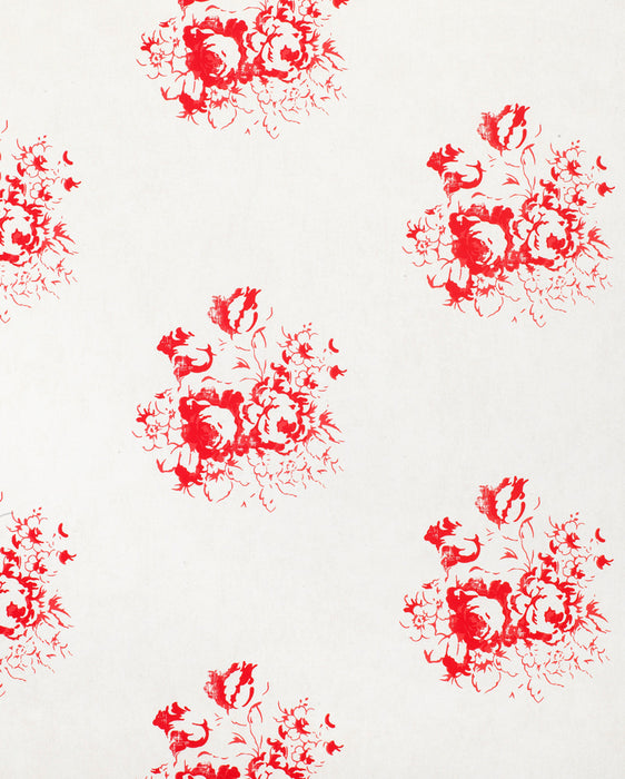 Hatley Cerise on White Wallpaper