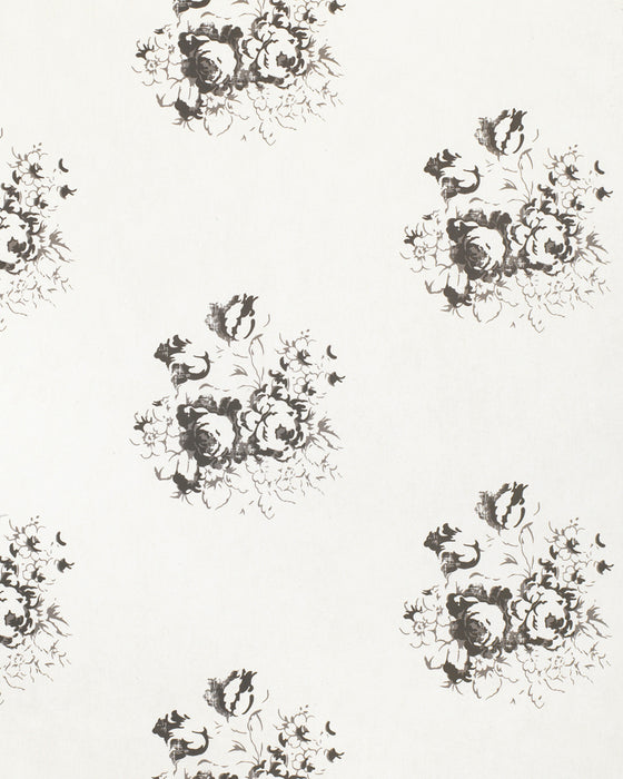 Hatley Charcoal on White Wallpaper