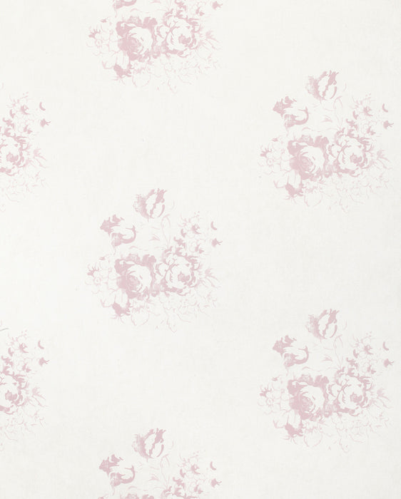 Hatley Lilac on White Wallpaper