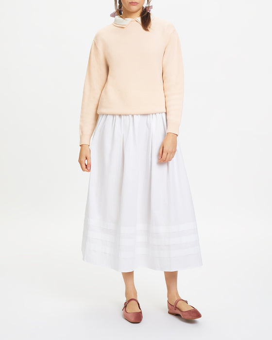 Cornelius Sweater in Pale Pink Wool