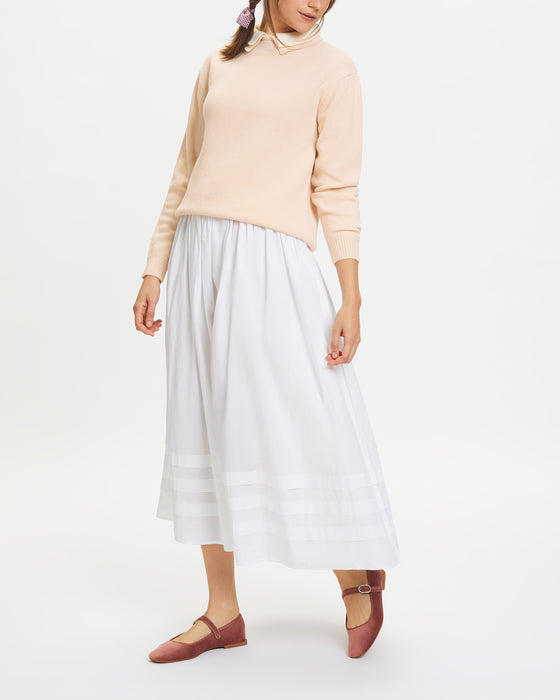 Cornelius Sweater in Pale Pink Wool