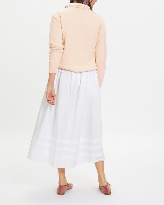 Cornelius Sweater in Pale Pink Wool