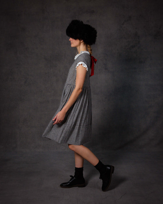 Jacqueline Dress in Hand Woven Check