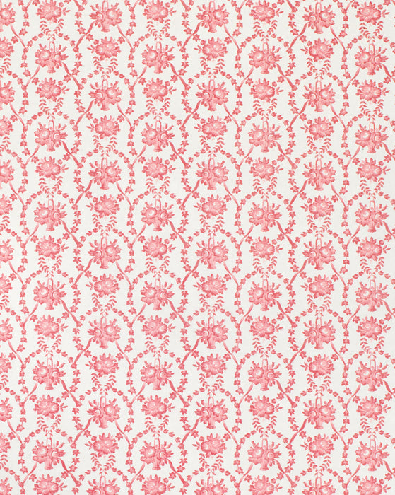 Julia Raspberry on White Wallpaper